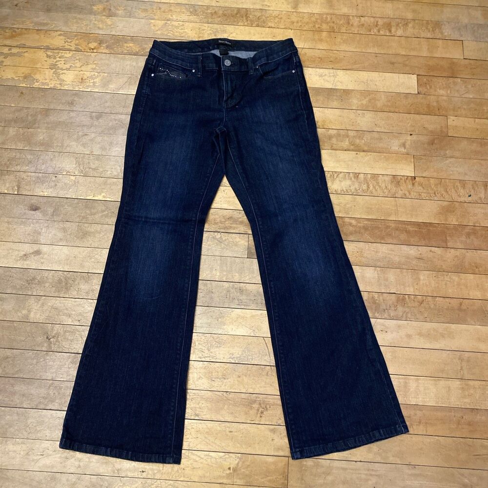White House Black Market Jeans Women’s Size Contour 6S Flare Leg Dark Wash